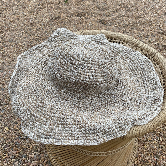 Janis Wide Brim Hemp Hat - Natural