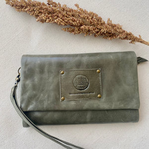 Soft Leather Wallet/Purse - Vintage Moss