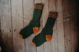 MI CASA HOME SOCKS - Olive/Amber